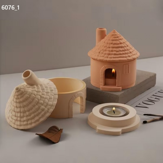 YY6076 Sevimli Kulübe Ev Mumluk Silikon Kalıp